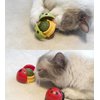 Blnboimrun 3 Pcs Catnip Toys Balls That Stick on Wall,Cat Toy Ball, Catnip Wall Balls for Cats Lick,Cat Face Scratchers, Cat self Groomer for Indoor Cats, (3-Color, Ladybug)