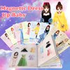 Daniel Axel Magnetic Princess Dress Up Paper Doll Pretend Play Toys Magnet People Clothes Puzzles Game for 3+ Year Old Girls Toddler,Preschool Learning Created Imagine Set Birthday Gift (F Set)