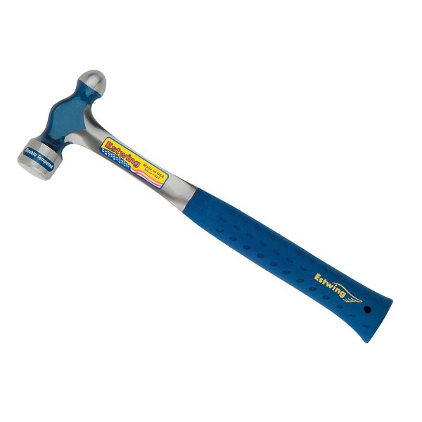 ESTWING Ball Peen Hammer - 8 oz Metalworking Tool with Forged Steel Construction & Shock Reduction Grip - E3-8BP