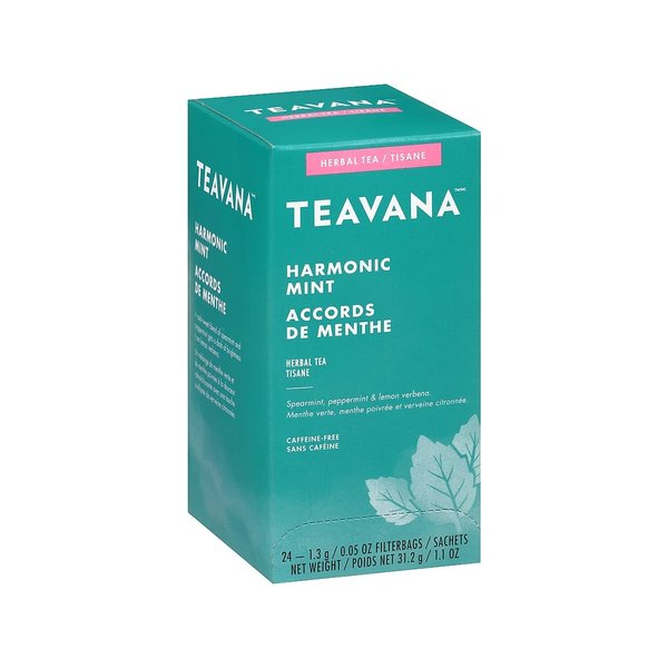 Teavana SBK13091 Harmonic Mint Decaf Tea Bags, 24/Box