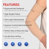 KEKING Lymphedema Compression Arm Sleeves with Silicone Band for Men Women (Pair), 20-30 mmHg Graduated Compression for Lipedema, Edema, Post Surgery Recovery, Swelling, Pain Relief, Beige L