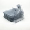 100pcs 4x6 Inches Drawstrings Organza Gift Candy Bags Wedding Favors Bags (Gray)