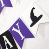 Halloween Birthday Banner - Halloween Birthday Party Decoration,witch Hat Banner,spooky Birthday Banner,black Purple Halloween Birthday Banner