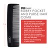 GOODY Ace Classic Bobby Pocket and Purse Hair Comb - 5 Inch, Black - Great for All Hair Types - Fine Comb Teeth for Thin to Medium Hair
