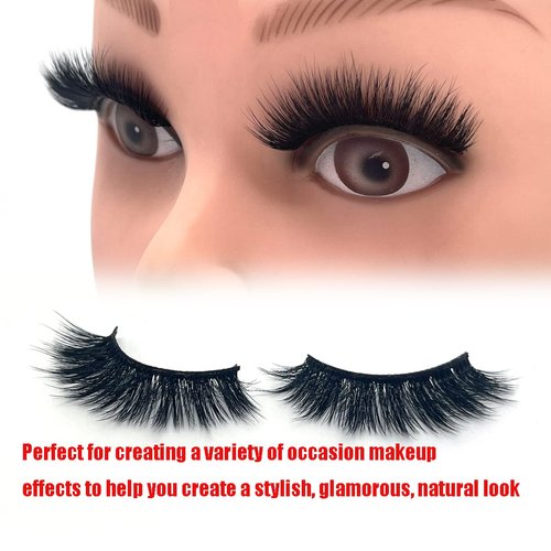 False Eyelashes 3D Faux Mink Lashes Pack Dramatic Fluffy Thick Volume Full Cross Soft Reusable Handmade Fake Eyelashes 10 Pairs Pack by Lifernilash (LFN5D01)