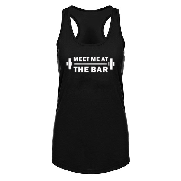 FANNOO Womens Workout Tank Tops-Novelty Funny Saying Fitness Gym Bar Lift Graphic Racerback Sleeveless Shirts for Women Black