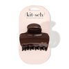Kitsch Recycled Plastic Puffy Medium Claw Clips, Hair Clips for Women Girls, Hair Claw Clips for Thick Hair, Claw Hair Clips for Thin Hair, Hair Accessories for Women, 1pc (Chocolate)