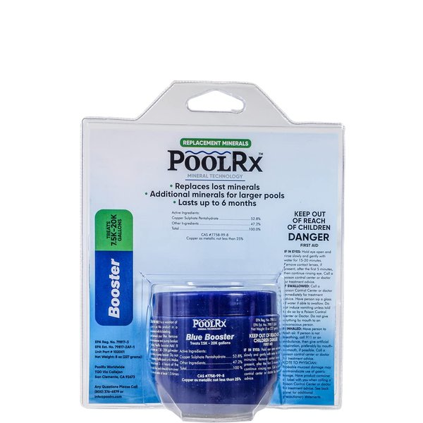 Pool RX 102001 6 Month Swimming Pool Algaecide Replacement, Single Unit, Blue