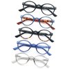 OLOMEE Reading Glasses Women Men Classic Round Readers +2.00 Circular Cheaters Glasses W/Lightweight Frame Comfortable Fit 5 Pack