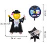 ALLPICK 5PCS Grad Graduation Foil Balloons Jumping Grad Balloons for Graduation Party Decorations 2022, Transparent