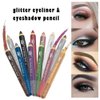 Linble Jumbo Glitter Eyeliner Pencils - 12 Metallic Colors Eyeliners & Eyeshadow Pencil Set, Natural Long Lasting Hypoallergenic Eye Makeup