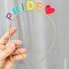 HOXIEYA Pride Day Headband LGBT Head band Pride Head Bopper for Women Girls Heart with Latter Pride Hair Accessories Party Favors Accessories Parade Supplies -gold (gold)