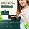 KOALALOVE-spoons-150pc.100% Compostable Spoon - (7 in.) Bulk Size Eco Friendly Durable and Heat Resistant Alternative to Plastic Forks with Convenient Tray.
