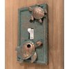 Top Brass Sea Turtle Nautical Beach Art Decor - Electrical Cover Wall Plate Bronze/Verdigris Finish - Single Switch, Double, Rocker, Outlet (Single Switch)