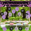 Rude That You're Leaving But OK Decorations Purple Black Coworker Leaving Decorations Coworker Goodbye Party Banner with 18 Pcs Balloons Retirement Decor for Going Away Farewell Leaving Party Supplies