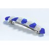 Genuine Surf Tumbled Frosted White and Blue Sea Glass French Barrette Hair Clip 4" or 100 mm Length - Quantity of 1