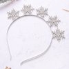 Christmas Headbands for Women Snowflake Hairband Snowflake Tiara Hair Hoop Headpiece Accessories Holiday Party Favors Gifts