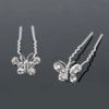 Vpang 20 Pcs Wedding Bridal Rhinestone Crystal Hair Pins Clips Women Headwear Wedding Decorative Hair Accessories (Butterfly)