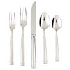Fortessa Bistro 18/10 Stainless Steel Flatware, 5 Piece Place Setting, Service for 1
