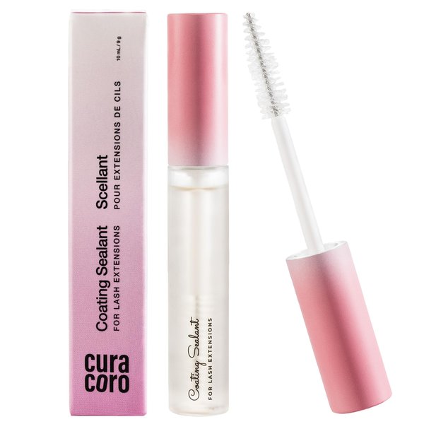 Curacoro 10ML Eyelash Coating Sealant - Professional Protective Topcoat for Long-Lasting Eyelash Extensions, Water-Resistance & Better Retention, Strong, Soft & Silky Lash Extensions