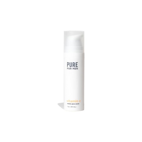 Pure For Men Gold Vitamin C Serum | Vegan, Nourishes, Brightens, and Hydrates for Radiant, Youthful Skin from Cheek to Cheek | Essential Oils & Ascorbic Acid | 1 oz.
