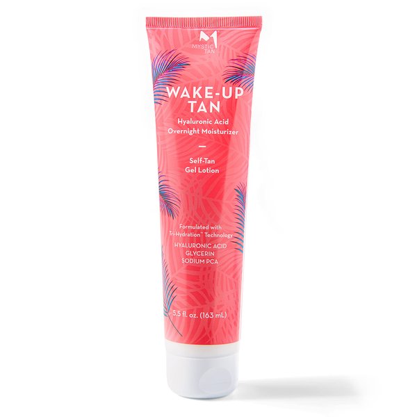 Mystic Tan Wake-Up Tan Hyaluronic Acid Gel Self-Tanning Lotion, 5.5 fl. oz. - Gradual Self-Tanner Lotion with Eco-Certified DHA and Erythrulose for All Skin Tones - Body Bronzer