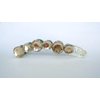 Golden rose clear art deco sparkly banana hair claw clip with rhinestones