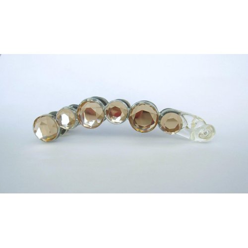 Golden rose clear art deco sparkly banana hair claw clip with rhinestones