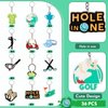 Batiyeer 36 Pack Sports Keychains Sports Ball Key Ball Keychain Bulk for Sports Birthday Party Favors (Golf Ball)