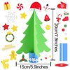 Aneco 12 Kits DIY Foam Christmas Tree Crafts Including Foam Christmas Tree Assortment Christmas Foam Stickers for Christmas DIY Home Activities