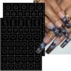 6 Sheets Airbrush Stencils Nail Stickers for Nail Art Heart Butterfly Flowers Flame Star Nail Art Stickers Hollow Nail Design Decals French Nail Guides for Women Manicure DIY French Tip Tools Supplies