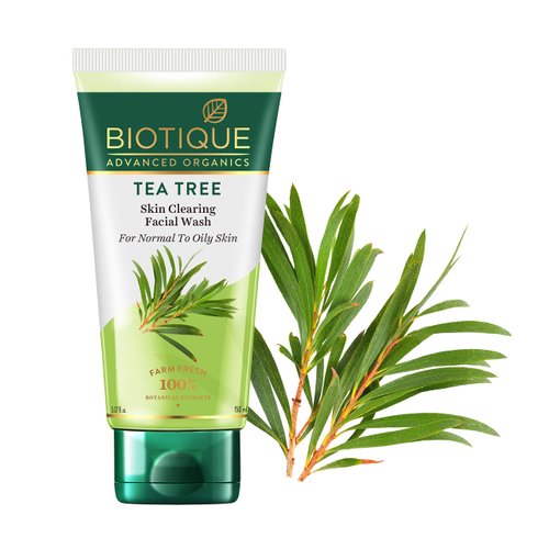 Biotique Tea Tree Skin Clearing Facial Wash, Normal to Oily Skin Face Wash, 150ml