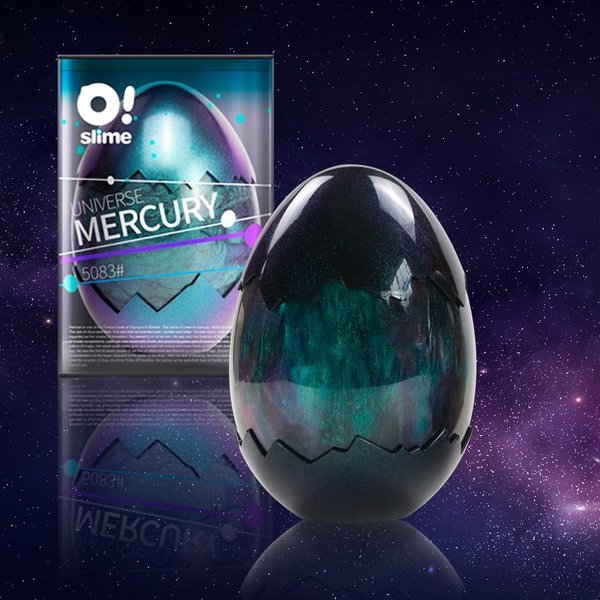 Waterelf Polyester Galaxy Slime - Big Egg Slime Toy for Kids Boys Girls Adults - Perfect for Party Favors, Stress Relief Activities, Goodie Bag Fillers - 420ml 18oz one Can - Mercury-Green