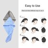 SURPRISE PIE 2 Pack Women Microfiber Hair DryingTowel Wrap, Super Absorbent Anti-frizz Head Turban Towel for Wet, Long,Curly Hair (Blue and Grey)