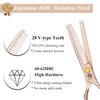 5.5 inch Hair Cutting Scissors Set with Razor, Leather Scissors Case, Barber Hair Cutting Shears Hair Thinning/Texturizing Shears for Professional Hairdresser or Home Use (Rose Gold)