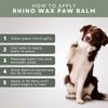 Rhino Wax - Healing Dog Paw Balm (2oz) - Moisturizer, Soother, and Pain Relief for Dry, Cracked, or Irritated Paws - Natural - Lick-Safe Formula - Safe for Dogs, Puppies, or Cats - Made in The USA