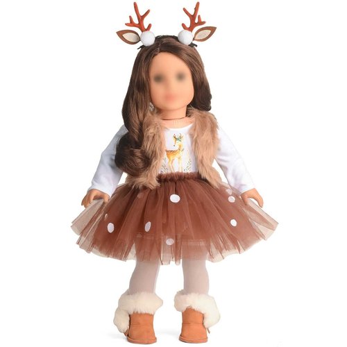 sweet dolly 18 Inches Doll Clothes Christmas Deer Costume Tutu Dress fits 18 Inch Doll