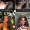 13x6 Lace Front Wigs Human Hair 210 Density Curly HD Transparent Lace Frontal Wigs Human Hair for Women Pre Plucked Kinky Curly Glueless Wigs Human Hair Wigs with Baby Hair (26 Inch, Deep Curly Wigs )