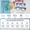 MARE AZZURO Reading Glasses Women Readers +6.0 Stylish Round Reader 6.00 with Spring Hinge