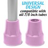 Steel-Reinforced 7/8" Crutch Tips - 1 Pair (Pink)
