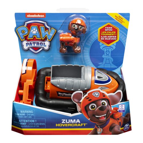 Paw Patrol, Zuma’s Hovercraft Vehicle with Collectible Figure, for Kids Aged 3 Years and Over