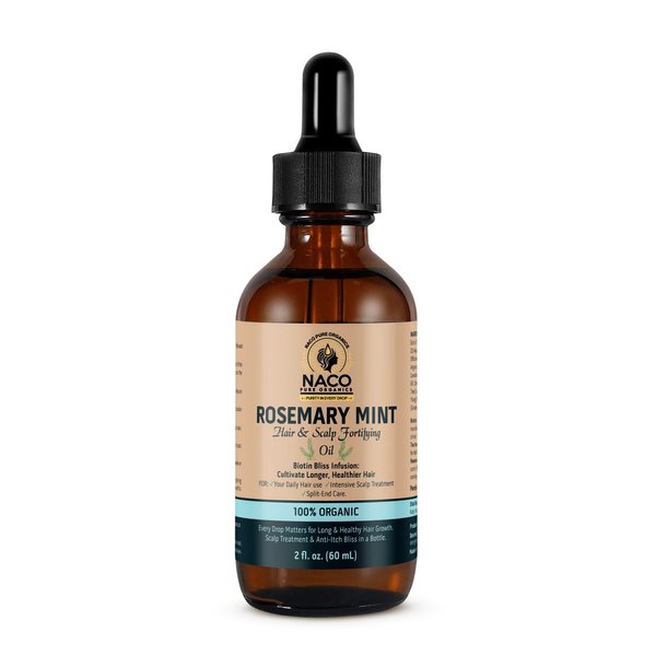 NACO PureOrganics Hair Growth & Scalp Nourishing Oil with Rosemary, Biotin, Avocado, Argan & Essential Oils - Strengthens, Moisturizes, Promotes Healthier Growth | 600ml