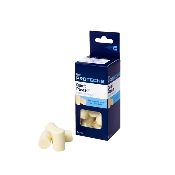 Flents Ear Plugs, 6 Pair for Sleeping, Snoring, Loud Noise, Traveling, Concerts, Construction, & Studying, Foam Earplugs, NRR 29 **New Formula**