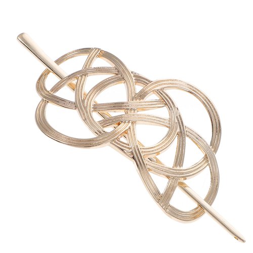 Minkissy Golden Hair Pins Vintage Irish Hair Slide Pin Viking Hair Clip Metal Knot Hair Clips Viking Hair Barrettes For Women