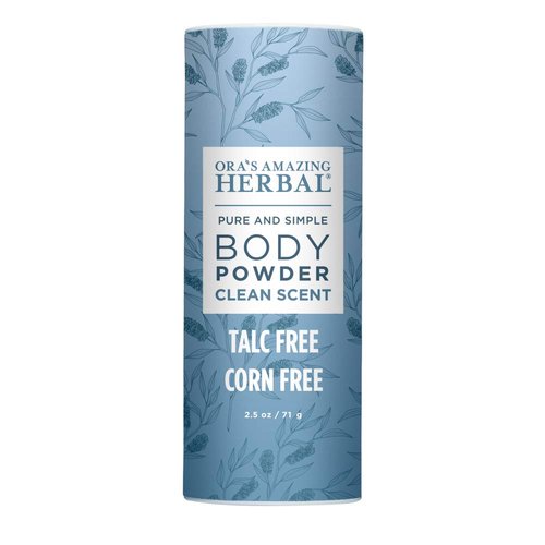 Body Powder for Men and Women, Dusting Powder, Foot Powder, Talc Free, Cornstarch Free, Clean Scent with Essential oils of Lemongrass, Eucalyptus and Spearmint, Ora's Amazing Herbal