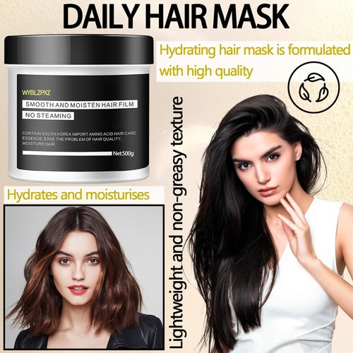 WYBLZPXZ Daily Hair Mask,Gentle Non-Greasy Deep Conditioning Hair Mask for Dry Damaged Hair All Hair Types,Long Lasting Hydrating Hair Mask for Split Ends and Breakage