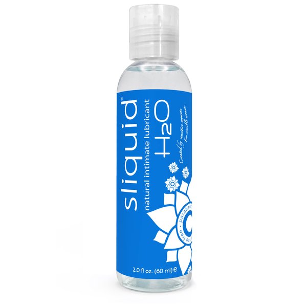 Sliquid H2O Water Based Lube, Water Based Lubricant for Sex, Natural Sex Lube, Glycerin Free Personal Lubricant (2 Oz) Clear, Unscented