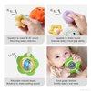 TUMAMA Hanging Baby Toys, 4 Pack Vegetable Crib Stroller Baby Gym Mobile Plush Toys, Early Baby Cognitive Sensory Hanging Rattle Toys with Teether. Suitable for Babies 0, 3, 6, 9, 12 Months