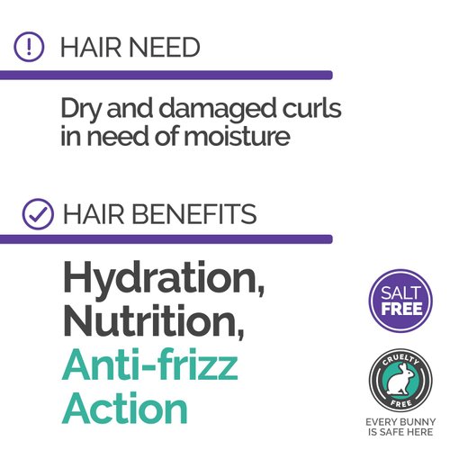 NOVEX My Curls Intense Leave In Conditioner– 17.6oz - Repairs Damaged Curls – Enhances Shine, Softness and Luster – Frizz Free Hair