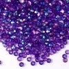 3000 Pieces SS6 2mm Flatback Rhinestones AB Clear Round Gems Crystals for Nail Art DIY Crafts Clothes Shoes Bags （Transparent Dark Purple AB）